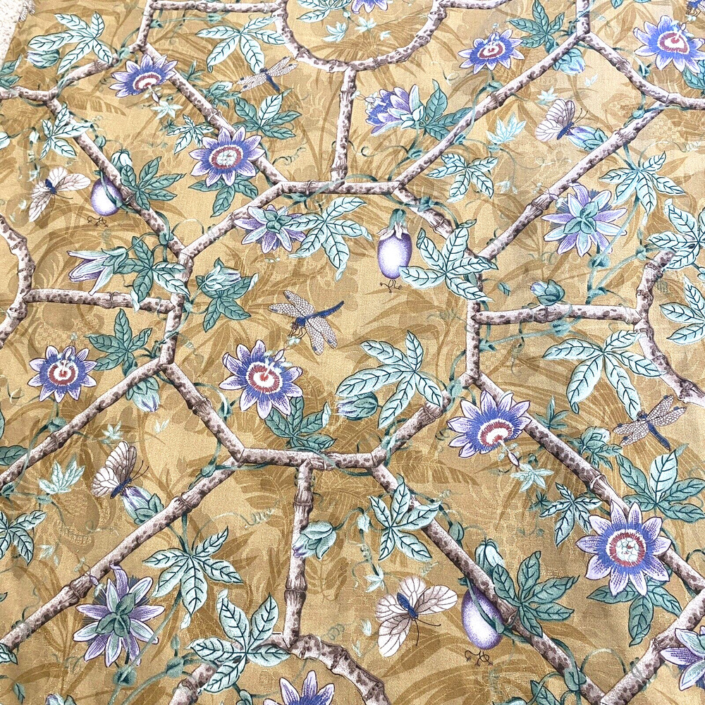 Custom Made Duvet Cover Vintage Designer Botanical Fabric 96x98 Floral/Monkeys2 - Picture 8 of 12